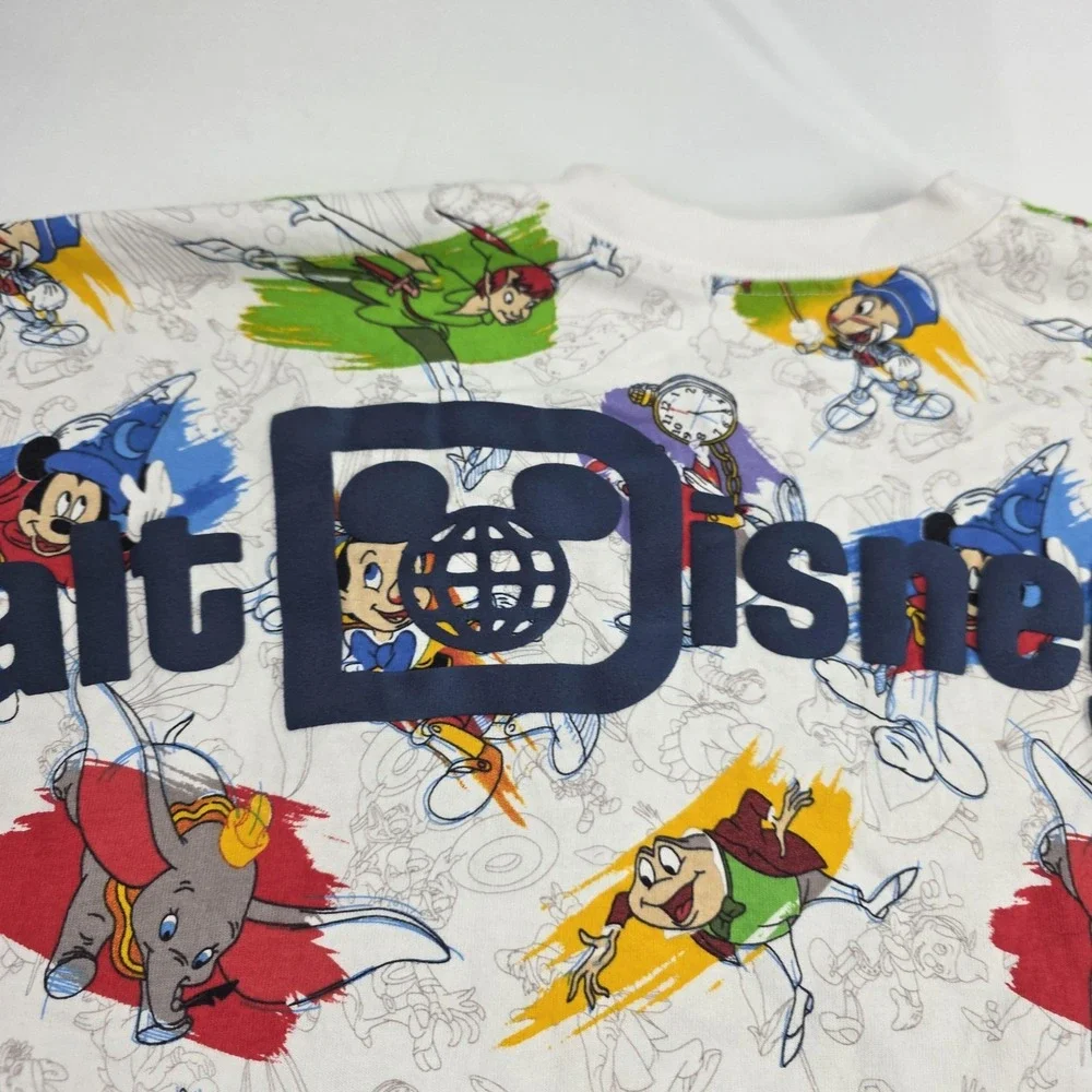 Disney Walt Disney World Shirt Womens Large Multicolor Character Spirit Jersey